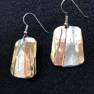 Handcrafted Sterling/copper/brass Earring by Lazar